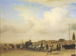 A Noble Coach Making Its Way Along the Beach at Scheveningen (mk05)